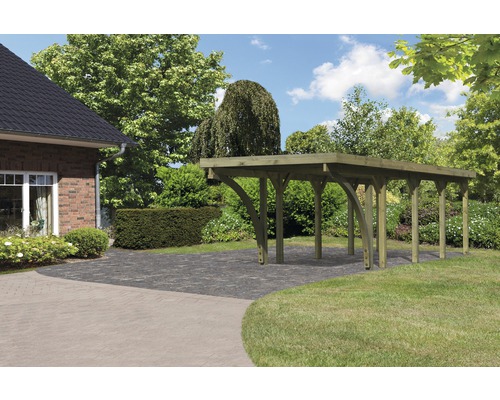 Carport simple Karibu Bremm 3 Variante C 318x860 cm traité en autoclave par imprégnation Carport simple Karibu Bremm 3 Variante C 318x860 cm traité en autoclave par imprégnation