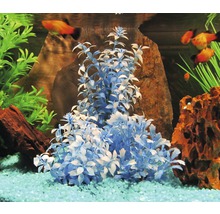 Aquarium mit Fischen und Kunststoffpflanzen