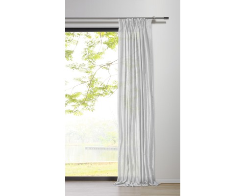 Rideau avec ruban de rideau stream blanc 135x245 cm