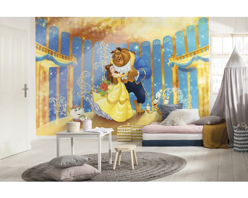 Chambre d''enfant avec papier peint photo La Belle et la Bête