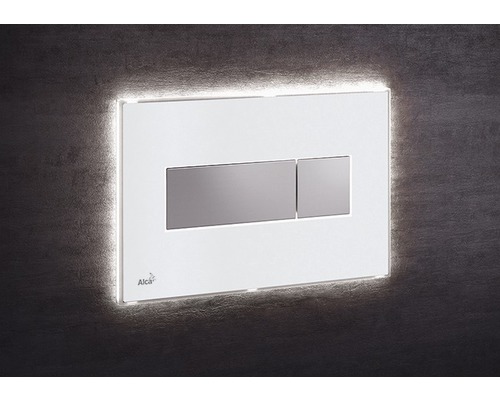 Logo Alca, plaque de commande avec éclairage LED pour réservoirs de WC