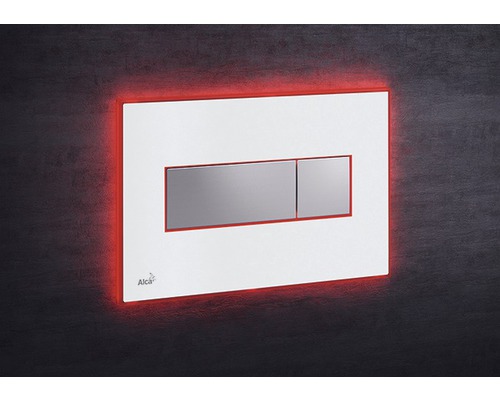 Plaque de chasse d''eau avec éclairage LED et deux boutons