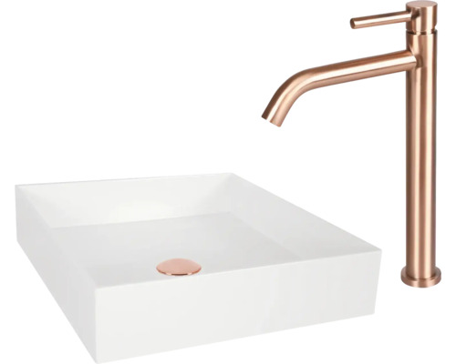 Waschbecken und Armatur für das Badezimmer