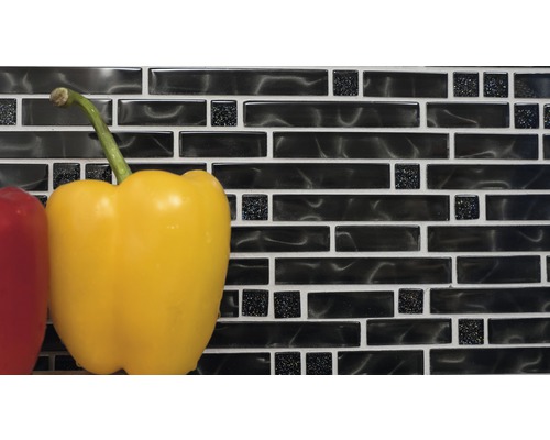 Carreau mural avec motif mosaïque et poivron jaune