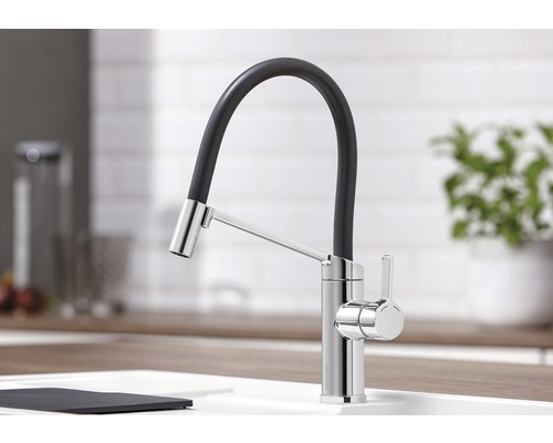 Robinet de cuisine avec bec flexible