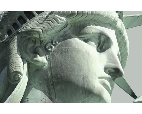 Detailaufnahme vom Gesicht der Freiheitsstatue