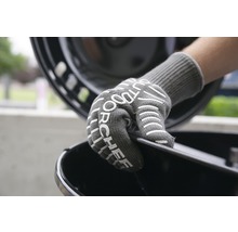 Grillhandschuh zum sicheren Anheben des Grillrosts