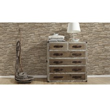 Papier peint intissé 95833-2 Best of Wood'n Stone 2 aspect pierre marron