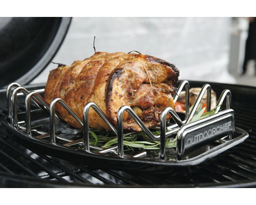 Braten auf Grillrost mit Outdoorchef Logo