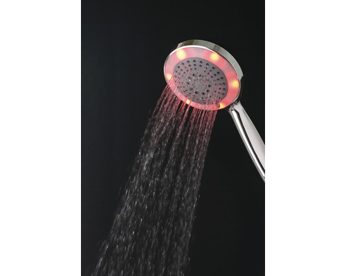 Handbrause mit LED-Beleuchtung und Wasserstrahl