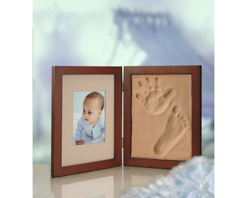 Baby-Handabdruck- und Fußabdruck-Set mit Fotorahmen