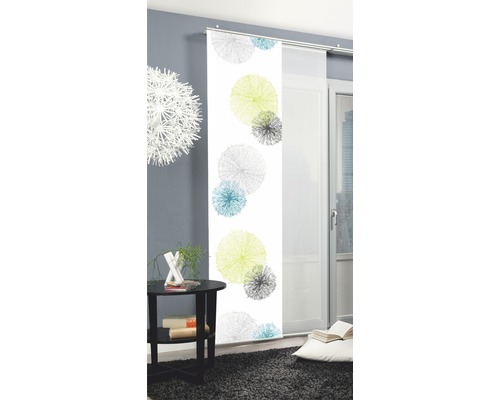 Dekoratives Schiebeelement mit abstraktem Punktmuster als Fensterdekoration