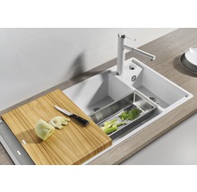 Blanco AXIA III 6 S Spüle BxT 1000x510 mm Silgranit weiss inkl. Holzschneidbrett und Multifunktionsschale 523466