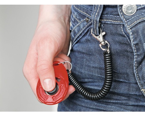 Handzähler mit Spiralkabel und Karabinerhaken