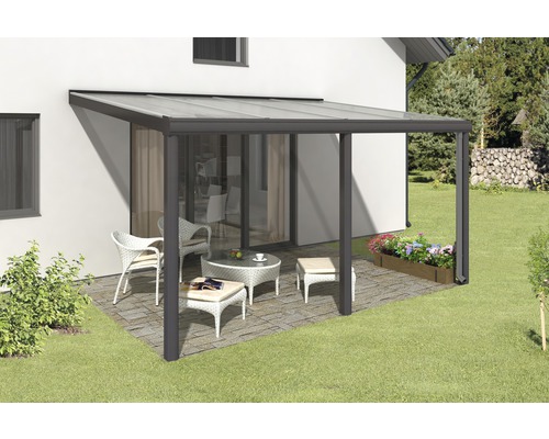 Toit de terrasse avec mobilier de jardin sur une terrasse.
