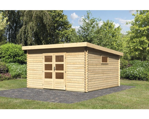Abri en madriers Karibu Tossens 6 406 x 422 cm naturel