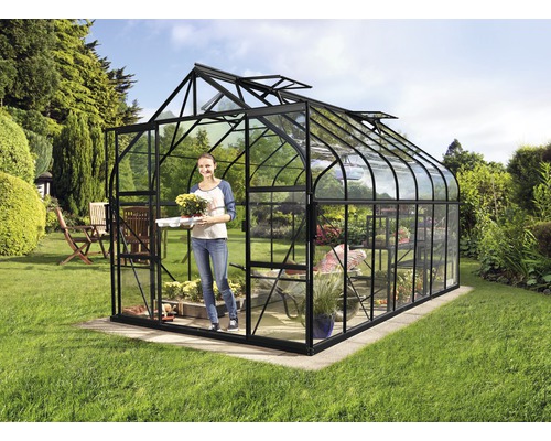 Serre Vitavia Diana 11500 verre de sécurité trempé 3 mm 264x445 cm noire