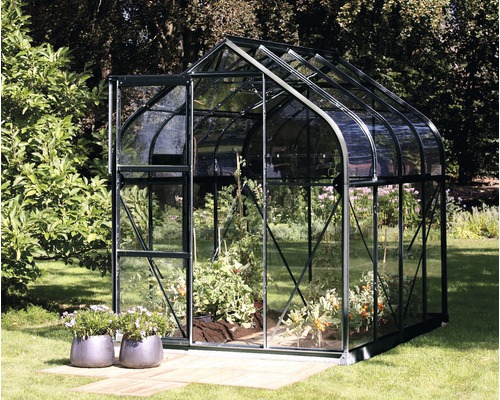 Gewächshaus Vitavia Orion 5000 Einscheibensicherheitsglas 3 mm 202x257 cm schwarz