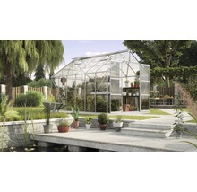 Serre Vitavia Uranus 9900 verre de sécurité trempé 3 mm fondation comprise 257x383 cm alu