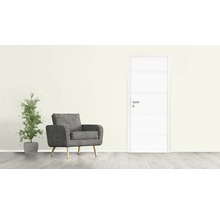 Scène d''intérieur avec fauteuil, plante d''intérieur et porte intérieure