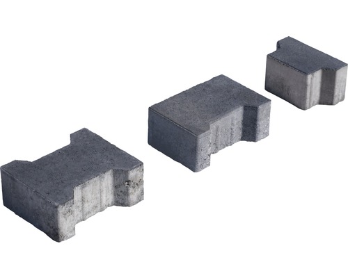 Trois pavés gris en forme de I