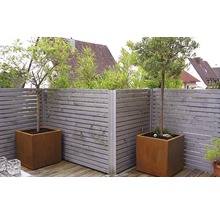 Bac à plantes Nora 60x60x60 cm acier Corten