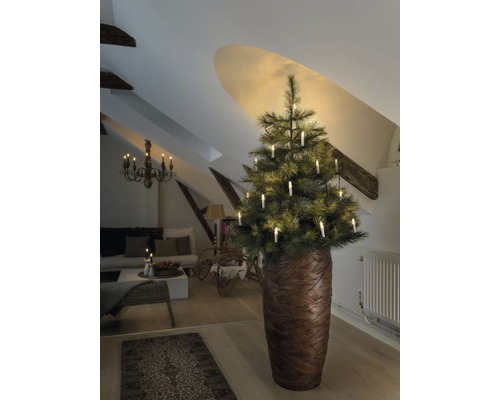 Kerzenlichterkette Konstsmide 9,6 m + 1,5 m Zuleitung 25 LEDs Lichtfarbe warmweiss