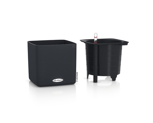 Pot de fleurs Lechuza Cube avec système d''arrosage