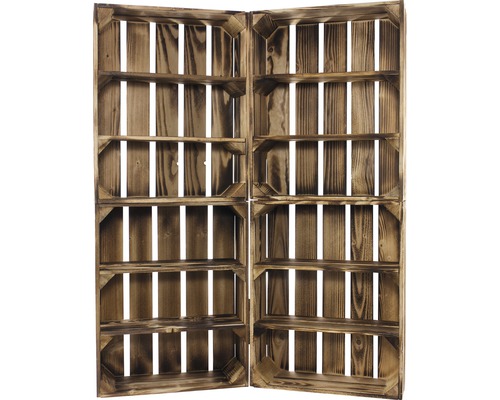 Deux caisses d''étagère en bois