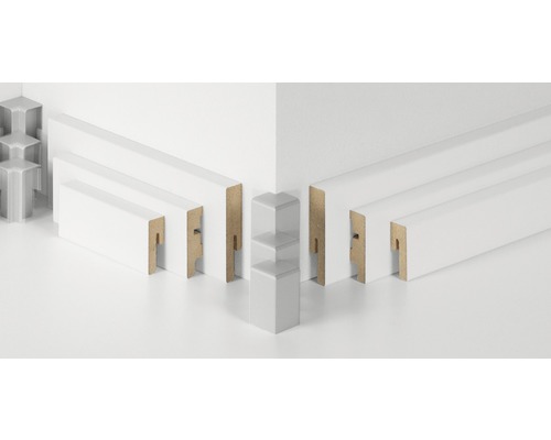 Sockelleisten und Eckverbinder für Inneneinrichtung