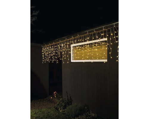 Pluie de glace rideau lumineux Konstsmide 200 LED couleur d'éclairage ambre