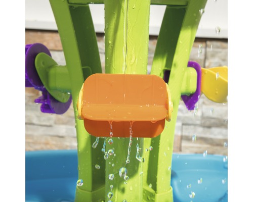 Aire de jeux aquatiques avec roue à eau et réservoir d''eau en plastique