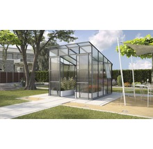 Serre Vitavia Playa 7600 panneaux alvéolés 6 mm avec cadre de fondation 258x291,6 cm noir