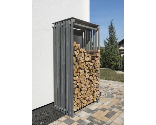 Étagère pour bois de cheminée Konsta Style Type 546 99x53x183 cm épicéa anthracite