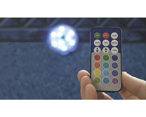 LED Leuchte mit Fernbedienung zur Steuerung von Lichteffekten