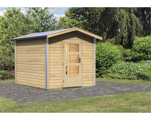 Chalet Sauna Karibu Nosse 1 sans poêle Porte en bois avec verre isolant à isolation thermique