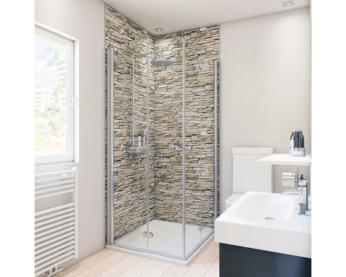 Panneau mural de douche Crédence de cuisine Paroi arrière de lavabo BREUER - aspect mur clair 255 x 150 cm 9482512000204 Panneau mural de douche Crédence de cuisine Paroi arrière de lavabo BREUER - aspect mur clair 255 x 150 cm 9482512000204