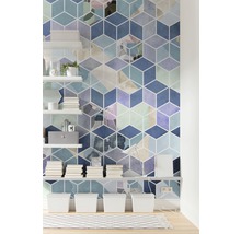 Papier peint photo intissé P024-VD2 Geometric Blue