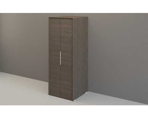 Hoher Holzschrank mit zwei Türen für die Aufbewahrung