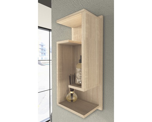 Étagère murale avec trois tablettes pour accessoires de salle de bain