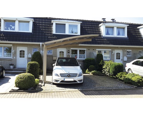 Reihenhäuser mit Carport und geparktem Auto