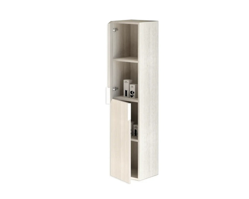 Armoire de salle de bain ouverte et étroite avec étagères