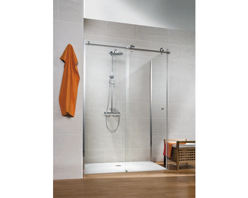 Porte de douche avec paroi latérale Schulte Masterclass Verre transparent 2000 x 1400 /900 mm