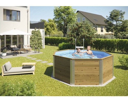 Piscine Bois Hors-Sol Korsika + Kit 11,4 m3 D3,97 - Weka