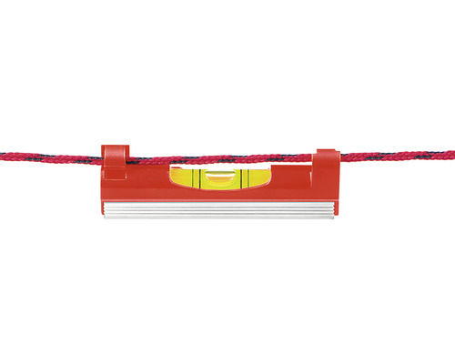 Niveau à corde, monture en plastique rouge