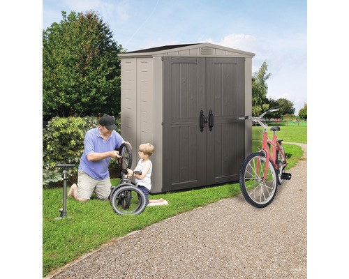 Gerätehaus Keter Factor 6x3 mit Fussboden 178x113,5 cm beige Gerätehaus Keter Factor 6x3 mit Fussboden 178x113,5 cm beige