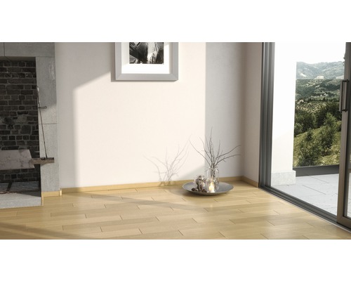 Intérieur avec plancher en bois, cheminée, décoration et fenêtre