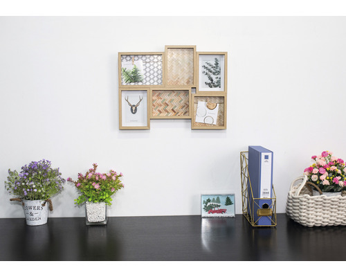 Décoration murale avec cadres et décoration de bureau