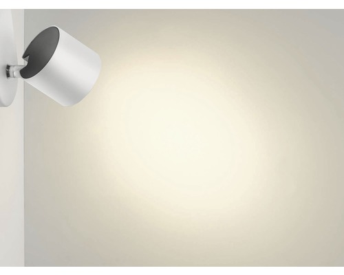 Applique murale blanche avec faisceau lumineux