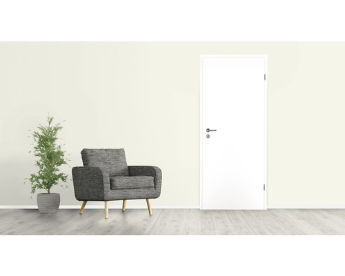 Scène d''intérieur avec fauteuil, plante d''intérieur et porte intérieure